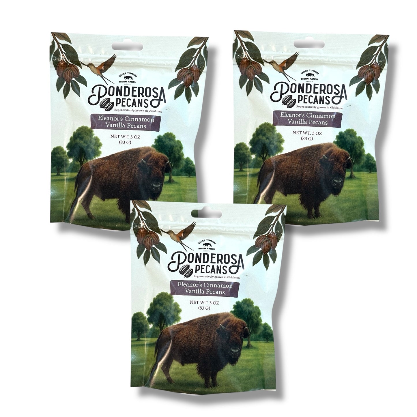 Eleanor’s Cinnamon Vanilla Pecans - 3 Pack