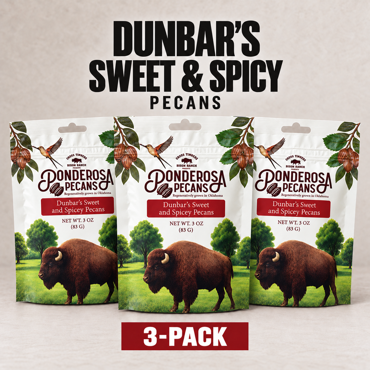 Dunbar's Sweet and Spicy Pecans - 3 Pack