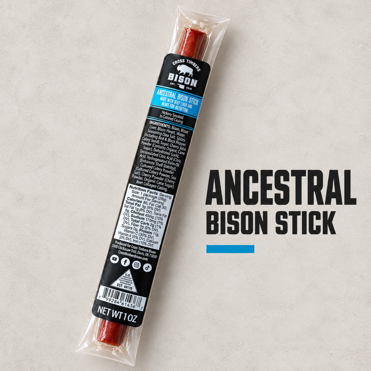 Ancestral Bison Snack Sticks