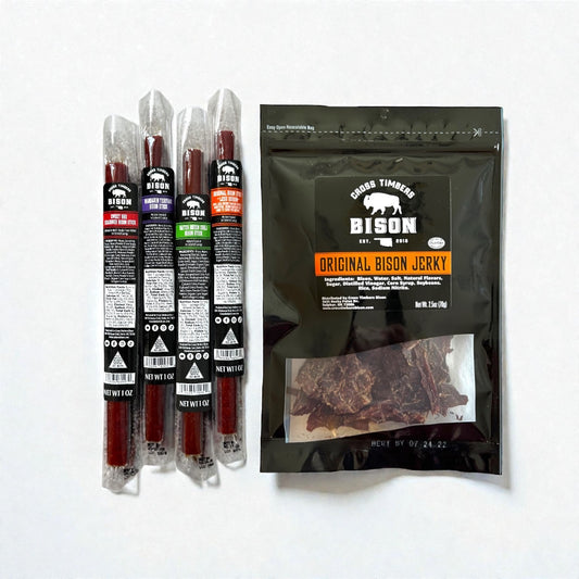 Stocking Stuffer Sampler – Bison Snack Sticks & Jerky