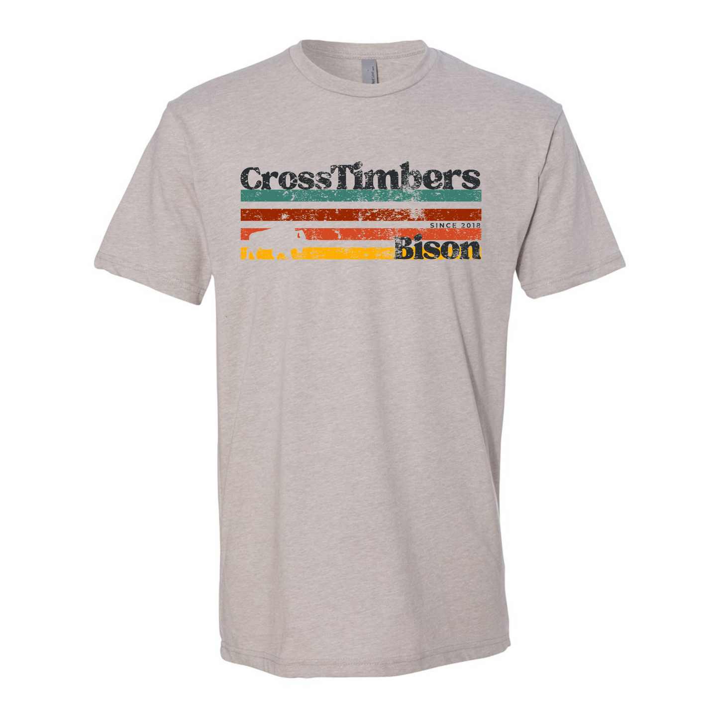Retro Vibe Cross Timbers - Heather Stone T-Shirt