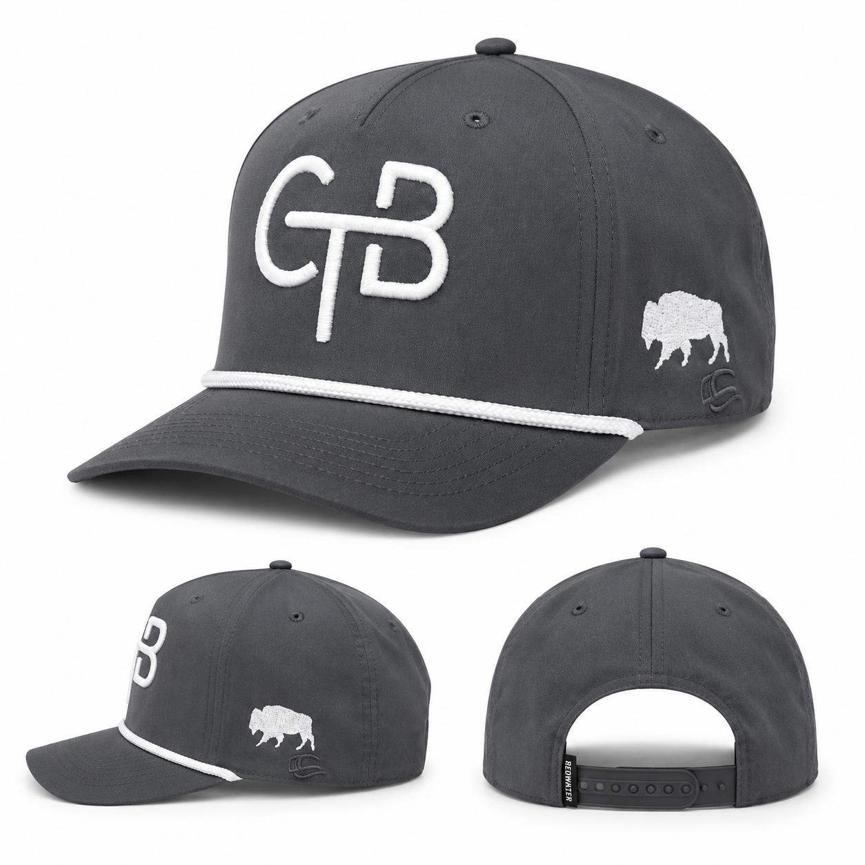 CTB Grey and White Rope Cap
