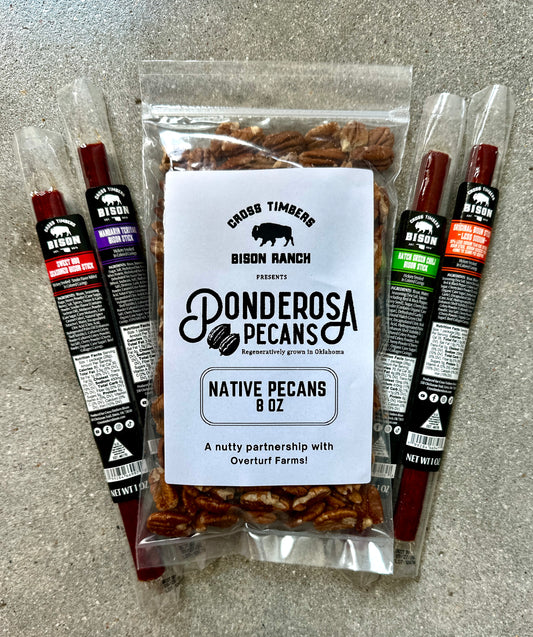 Frontier Sampler – Bison Snack Sticks & Native Pecans