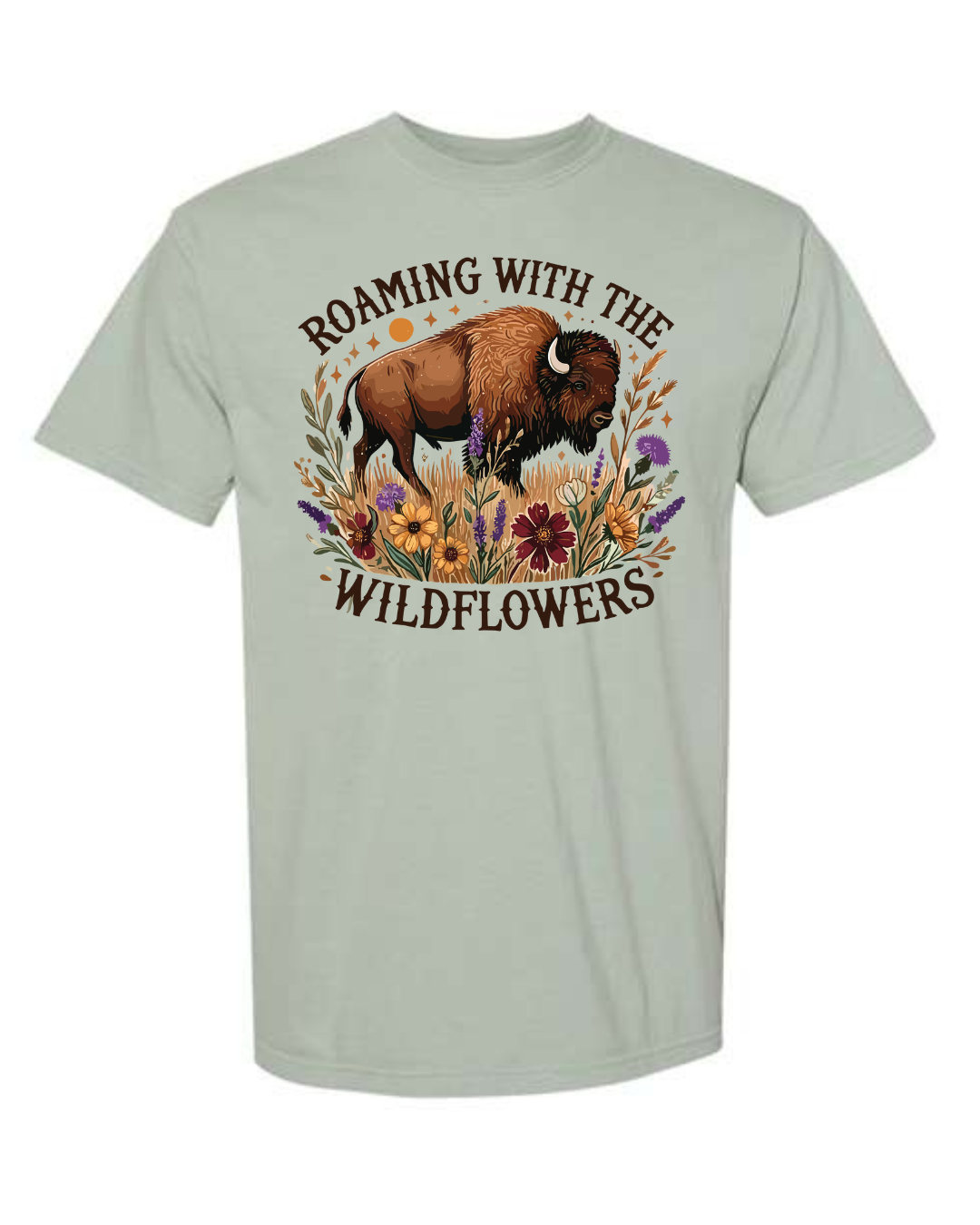 Comfort Color Bay Green “Roaming with the Wildflowers” T-Shirt