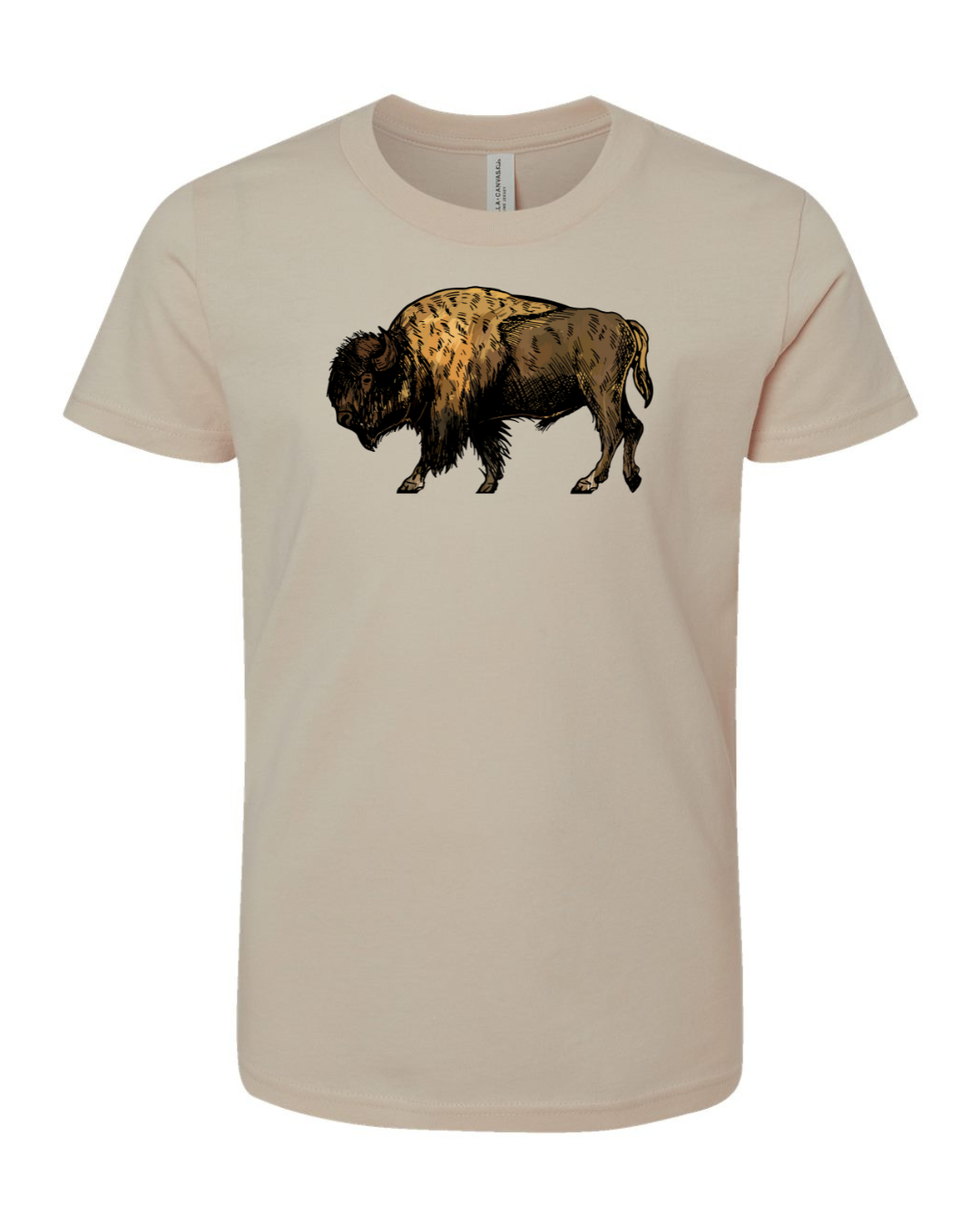 Big Joe Hand Sketch Bison Shirt - Kids